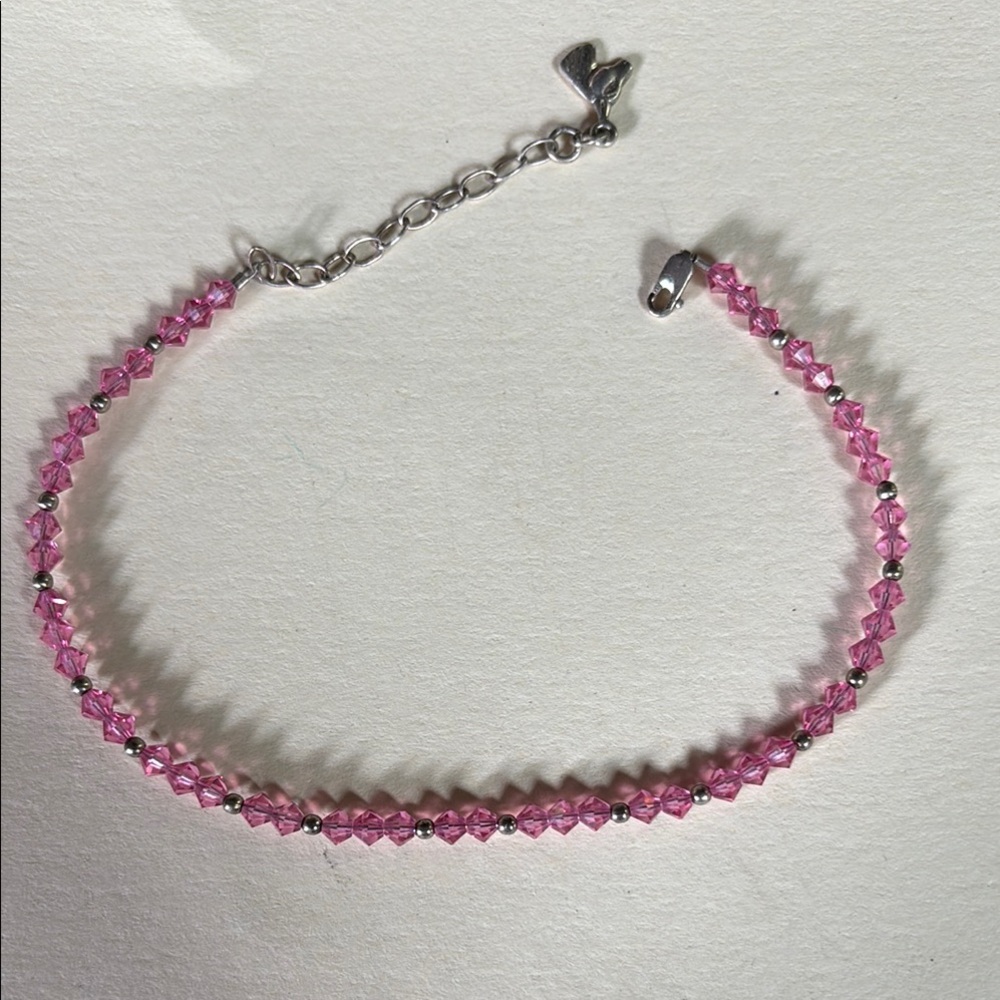 Elegant Pink Crystal Bracelet